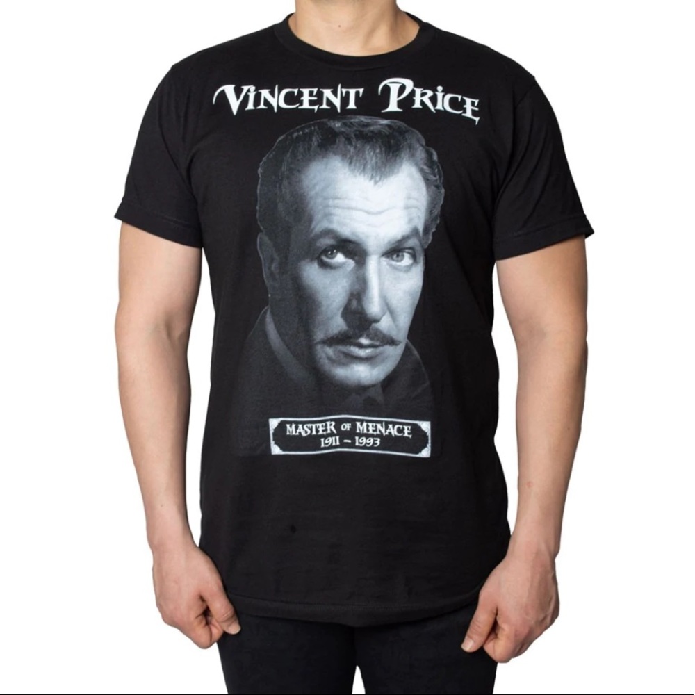 Men’s Vincent Price in Memoriam Tee S-M-L-XL-2XL-3XL NWT